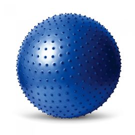 Star Sports Massage Gym Ball Blue EB220-07 (65cm) Sensory Spiky Ball for Yoga, Pilates, Rehabilitation, and Balance Training - Foot Pump Included